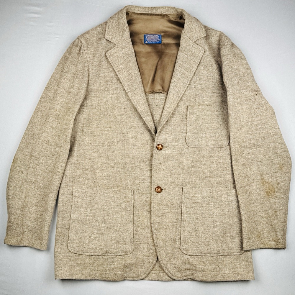 Vintage 70s Pendleton Virgin Wool Casual Sport Coat Jacket USA Made